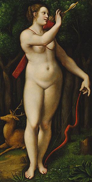 unknow artist Diana the Huntress, after 1526 Giampietrino France oil painting art